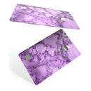 Purple Marble & Digital Silver Foil V1 - Premium Protective Decal Skin-Kit for the Apple Credit Card