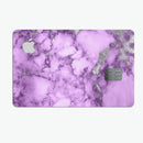 Purple Marble & Digital Silver Foil V1 - Premium Protective Decal Skin-Kit for the Apple Credit Card