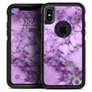 Purple Marble & Digital Silver Foil V1 - Skin Kit for the iPhone OtterBox Cases