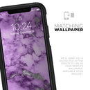 Purple Marble & Digital Silver Foil V1 - Skin Kit for the iPhone OtterBox Cases