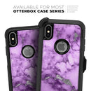 Purple Marble & Digital Silver Foil V1 - Skin Kit for the iPhone OtterBox Cases