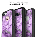 Purple Marble & Digital Silver Foil V1 - Skin Kit for the iPhone OtterBox Cases