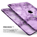 Purple Marble & Digital Silver Foil V1 - Full Body Skin Decal for the Apple iPad Pro 12.9", 11", 10.5", 9.7", Air or Mini (All Models Available)