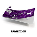 Purple Marble & Digital Silver Foil V2 - Premium Protective Decal Skin-Kit for the Apple Credit Card