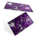 Purple Marble & Digital Silver Foil V2 - Premium Protective Decal Skin-Kit for the Apple Credit Card