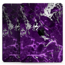 Purple Marble & Digital Silver Foil V2 - Full Body Skin Decal for the Apple iPad Pro 12.9", 11", 10.5", 9.7", Air or Mini (All Models Available)