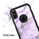 Purple Marble & Digital Silver Foil V3 - Skin Kit for the iPhone OtterBox Cases