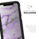 Purple Marble & Digital Silver Foil V3 - Skin Kit for the iPhone OtterBox Cases