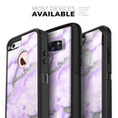 Purple Marble & Digital Silver Foil V3 - Skin Kit for the iPhone OtterBox Cases