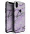 Purple Marble & Digital Silver Foil V3 - iPhone XS MAX, XS/X, 8/8+, 7/7+, 5/5S/SE Skin-Kit (All iPhones Available)