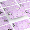 Purple Marble & Digital Silver Foil V4 - Premium Protective Decal Skin-Kit for the Apple Credit Card