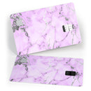 Purple Marble & Digital Silver Foil V4 - Premium Protective Decal Skin-Kit for the Apple Credit Card