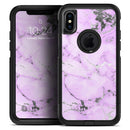Purple Marble & Digital Silver Foil V4 - Skin Kit for the iPhone OtterBox Cases
