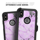 Purple Marble & Digital Silver Foil V4 - Skin Kit for the iPhone OtterBox Cases