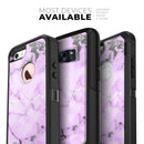 Purple Marble & Digital Silver Foil V4 - Skin Kit for the iPhone OtterBox Cases