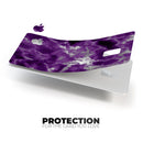 Purple Marble & Digital Silver Foil V5 - Premium Protective Decal Skin-Kit for the Apple Credit Card