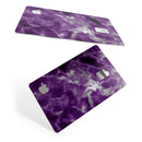 Purple Marble & Digital Silver Foil V5 - Premium Protective Decal Skin-Kit for the Apple Credit Card
