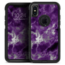 Purple Marble & Digital Silver Foil V5 - Skin Kit for the iPhone OtterBox Cases