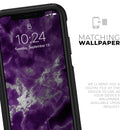 Purple Marble & Digital Silver Foil V5 - Skin Kit for the iPhone OtterBox Cases