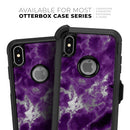 Purple Marble & Digital Silver Foil V5 - Skin Kit for the iPhone OtterBox Cases