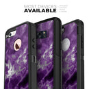 Purple Marble & Digital Silver Foil V5 - Skin Kit for the iPhone OtterBox Cases