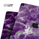 Purple Marble & Digital Silver Foil V5 - Full Body Skin Decal for the Apple iPad Pro 12.9", 11", 10.5", 9.7", Air or Mini (All Models Available)