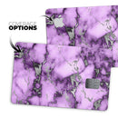 Purple Marble & Digital Silver Foil V6 - Premium Protective Decal Skin-Kit for the Apple Credit Card