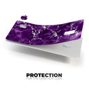 Purple Marble & Digital Silver Foil V7 - Premium Protective Decal Skin-Kit for the Apple Credit Card