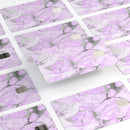 Purple Marble & Digital Silver Foil V8 - Premium Protective Decal Skin-Kit for the Apple Credit Card
