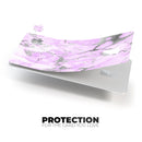 Purple Marble & Digital Silver Foil V8 - Premium Protective Decal Skin-Kit for the Apple Credit Card