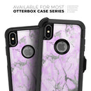 Purple Marble & Digital Silver Foil V8 - Skin Kit for the iPhone OtterBox Cases
