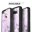 Purple Marble & Digital Silver Foil V8 - Skin Kit for the iPhone OtterBox Cases