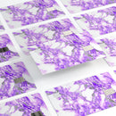 Purple Marble & Digital Silver Foil V9 - Premium Protective Decal Skin-Kit for the Apple Credit Card