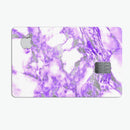 Purple Marble & Digital Silver Foil V9 - Premium Protective Decal Skin-Kit for the Apple Credit Card