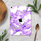 Purple Marble & Digital Silver Foil V9 - Full Body Skin Decal for the Apple iPad Pro 12.9", 11", 10.5", 9.7", Air or Mini (All Models Available)