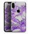 Purple Marble & Digital Silver Foil V9 - iPhone XS MAX, XS/X, 8/8+, 7/7+, 5/5S/SE Skin-Kit (All iPhones Available)