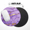 Purple Marble & Digital Gold Foil V1// WaterProof Rubber Foam Backed Anti-Slip Mouse Pad for Home Work Office or Gaming Computer Desk