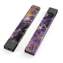 Purple Marble & Digital Gold Foil V4 - Premium Decal Protective Skin-Wrap Sticker compatible with the Juul Labs vaping device