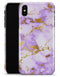 Purple Marble & Digital Gold Foil V5 - iPhone X Clipit Case