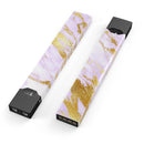 Purple Marble & Digital Gold Foil V7 - Premium Decal Protective Skin-Wrap Sticker compatible with the Juul Labs vaping device