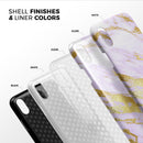 Purple Marble & Digital Gold Foil V7 - iPhone X Swappable Hybrid Case