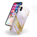 Purple Marble & Digital Gold Foil V7 - iPhone X Swappable Hybrid Case