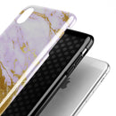 Purple Marble & Digital Gold Foil V7 - iPhone X Swappable Hybrid Case