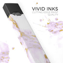 Purple Marble & Digital Gold Foil V8 - Premium Decal Protective Skin-Wrap Sticker compatible with the Juul Labs vaping device
