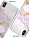 Purple Marble & Digital Gold Foil V8 - iPhone X Clipit Case