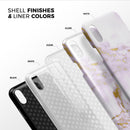 Purple Marble & Digital Gold Foil V8 - iPhone X Swappable Hybrid Case