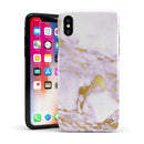 Purple Marble & Digital Gold Foil V8 - iPhone X Swappable Hybrid Case