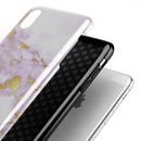 Purple Marble & Digital Gold Foil V8 - iPhone X Swappable Hybrid Case