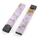 Purple Marble & Digital Gold Foil V9 - Premium Decal Protective Skin-Wrap Sticker compatible with the Juul Labs vaping device
