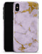 Purple Marble & Digital Gold Foil V9 - iPhone X Clipit Case